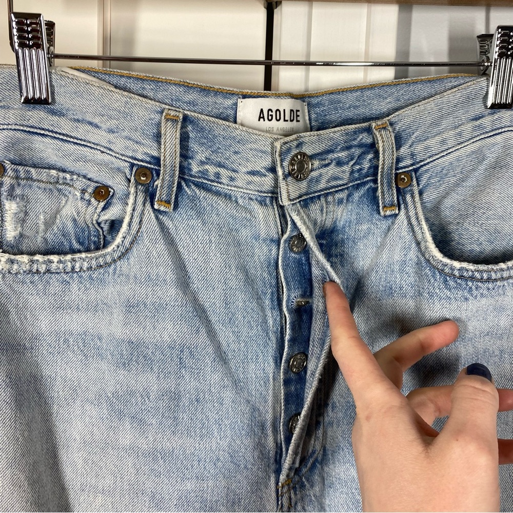 Agolde Riley High Rise Straight Crop in‎ Shatter size 29 - Picture 3 of 8
